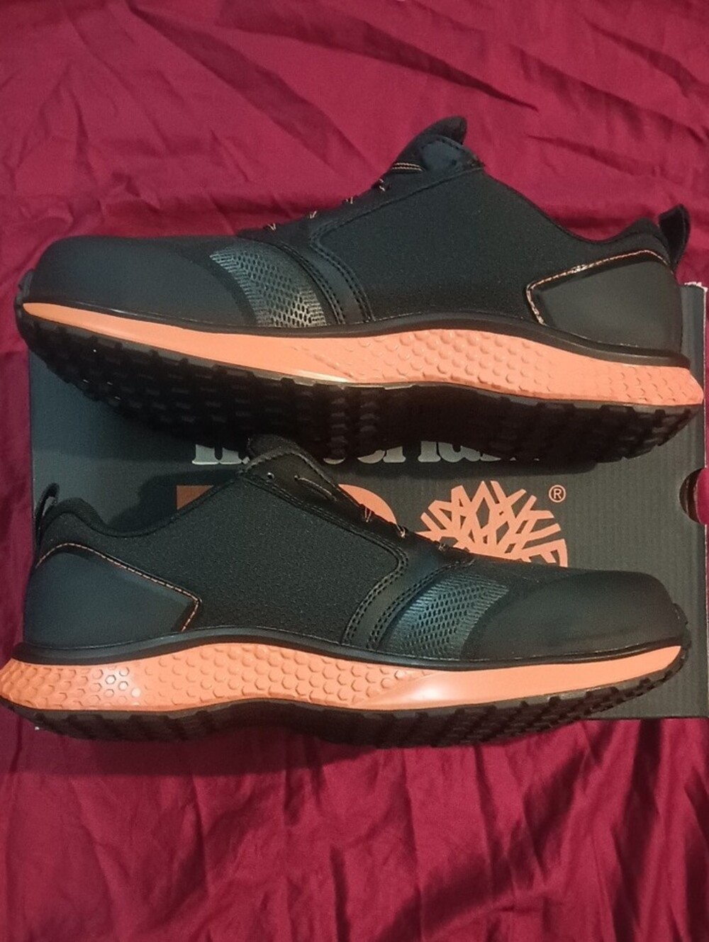 Timberland PRO Black and Orange Men’s Size 10.5 Safety Sneaker New In Box - Picture 4 of 8